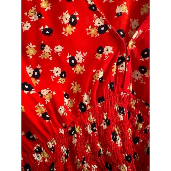 Faithfull The Brand Red Floral Crop Top Size 8 - Picture 11 of 14